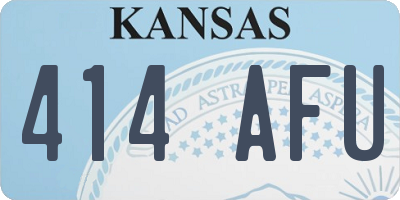 KS license plate 414AFU