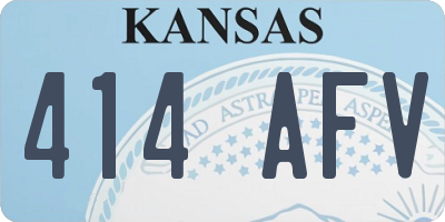 KS license plate 414AFV