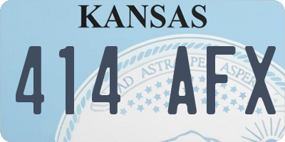 KS license plate 414AFX