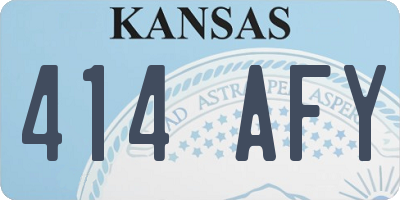 KS license plate 414AFY