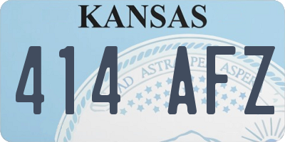 KS license plate 414AFZ