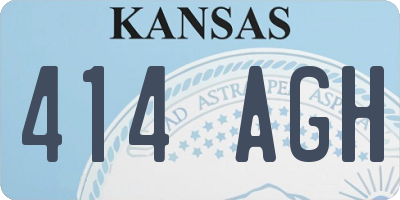 KS license plate 414AGH