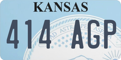 KS license plate 414AGP