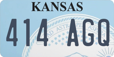 KS license plate 414AGQ