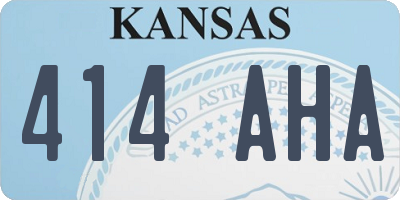 KS license plate 414AHA