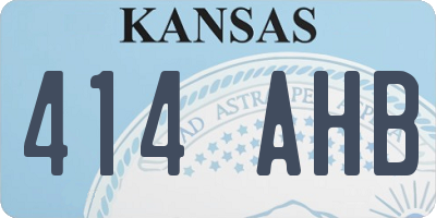 KS license plate 414AHB