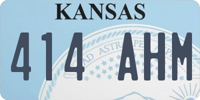 KS license plate 414AHM