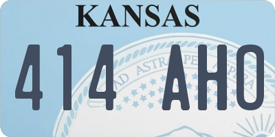KS license plate 414AHO