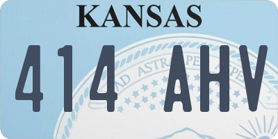 KS license plate 414AHV