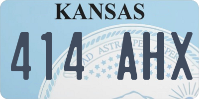 KS license plate 414AHX
