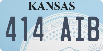 KS license plate 414AIB