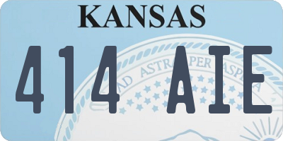 KS license plate 414AIE
