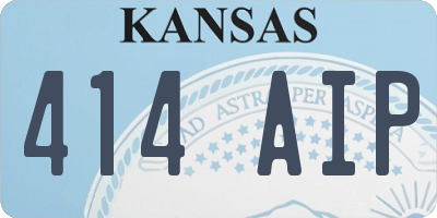 KS license plate 414AIP