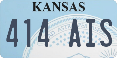 KS license plate 414AIS