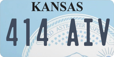 KS license plate 414AIV