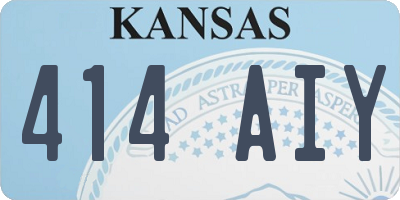 KS license plate 414AIY