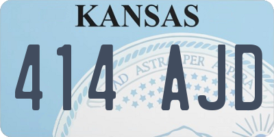 KS license plate 414AJD