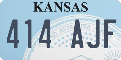 KS license plate 414AJF