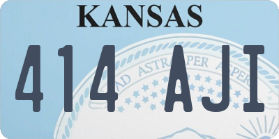 KS license plate 414AJI