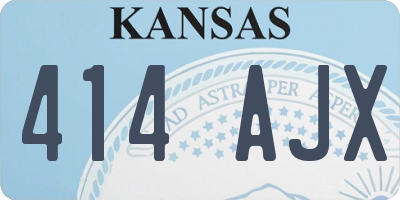 KS license plate 414AJX