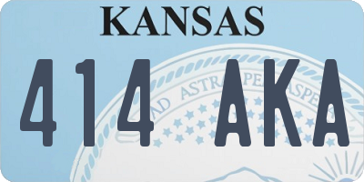 KS license plate 414AKA