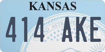 KS license plate 414AKE