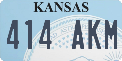 KS license plate 414AKM