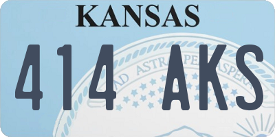 KS license plate 414AKS