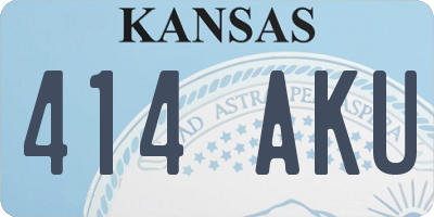 KS license plate 414AKU