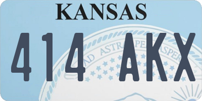 KS license plate 414AKX