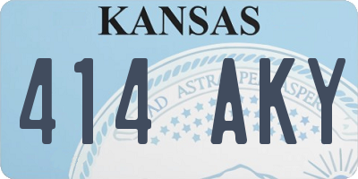 KS license plate 414AKY