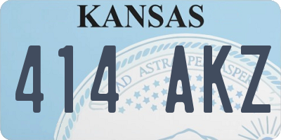KS license plate 414AKZ