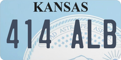 KS license plate 414ALB