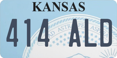 KS license plate 414ALD