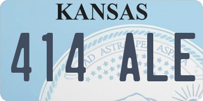 KS license plate 414ALE