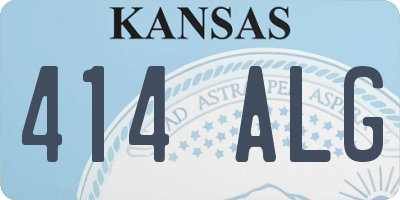 KS license plate 414ALG