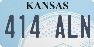 KS license plate 414ALN