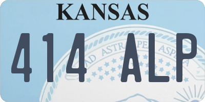 KS license plate 414ALP