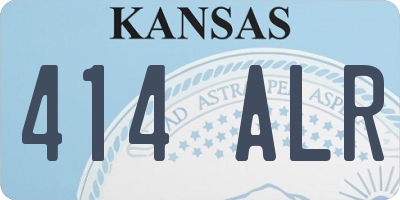 KS license plate 414ALR
