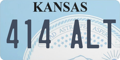 KS license plate 414ALT