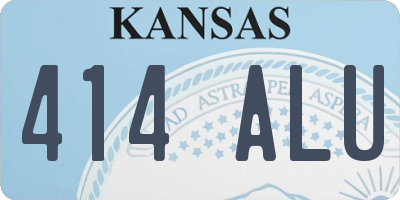 KS license plate 414ALU