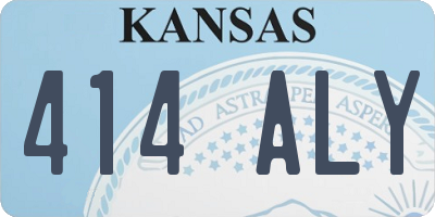 KS license plate 414ALY