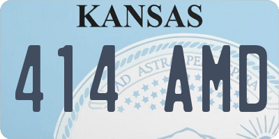 KS license plate 414AMD