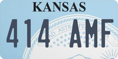 KS license plate 414AMF