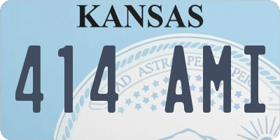 KS license plate 414AMI