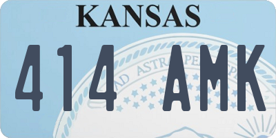 KS license plate 414AMK