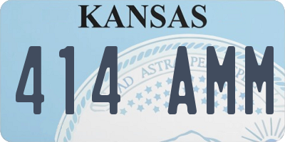 KS license plate 414AMM