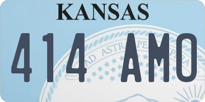 KS license plate 414AMO
