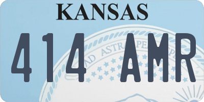 KS license plate 414AMR