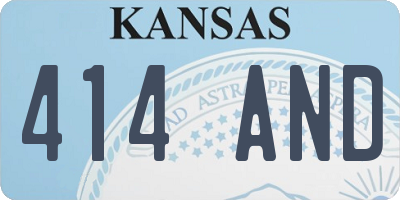 KS license plate 414AND